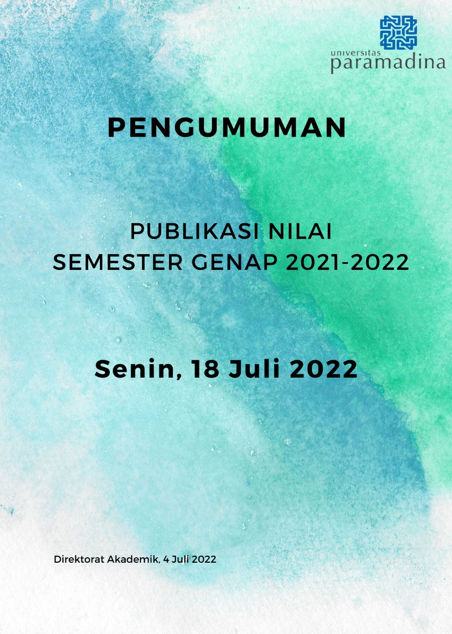 Informasi Publikasi Nilai Semester Genap 2021-2022